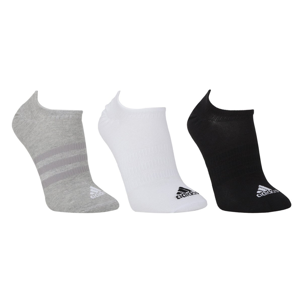 Kit Meia Adidas Cano Baixo Sportswear c/ 3 Pares Menor preço em Kit Meia Adidas Cano Baixo Sportswear c/ 3 Pares