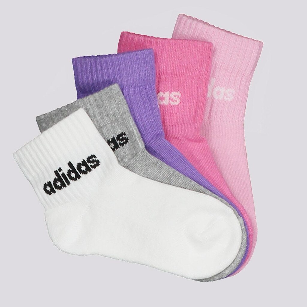 Kit Meia Adidas Essentials Linear I 5 Pares Infantil