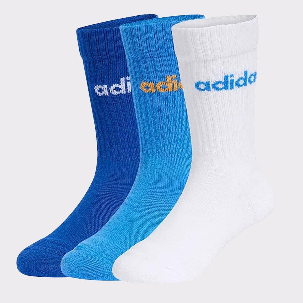 Kit Meia Adidas Linear CRW 3 Pares Infantil