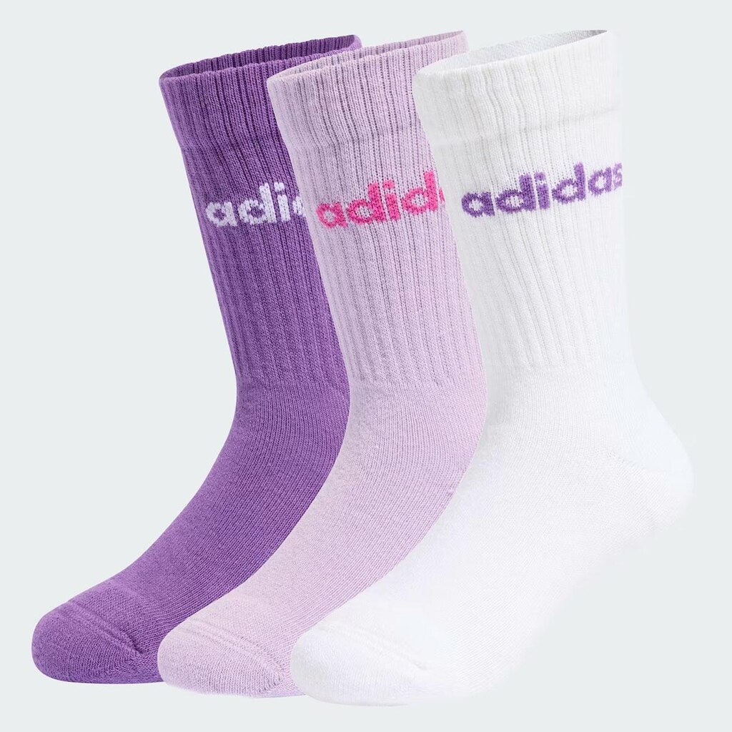Kit Meia Adidas Linear CRW 3 Pares Infantil