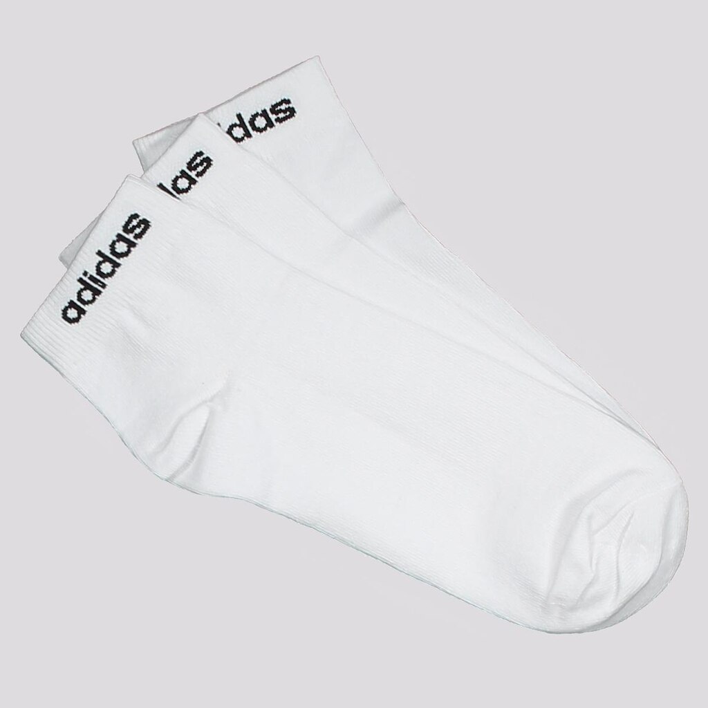 Kit Meia Adidas Logo Linear ESS 3 Pares Cano Médio