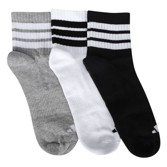 Kit Meia Adidas Mid - 3 Pares