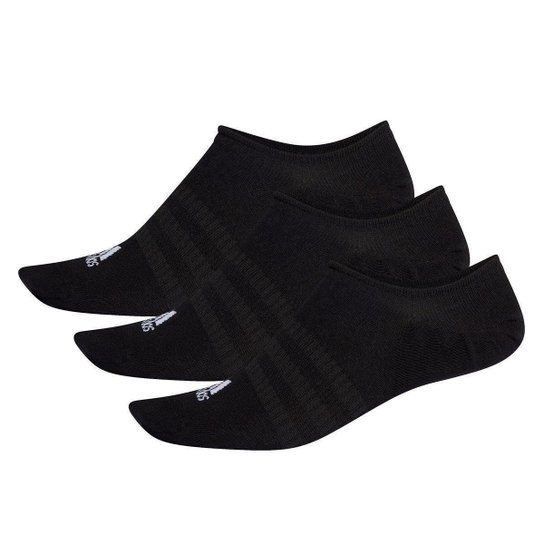 Kit Meia Adidas Soquete Light Nosh c/ 3 pares - Preto Menor preço em Kit Meia Adidas Soquete Light Nosh c/ 3 pares - Preto