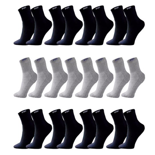 Kit Meia Bruck Store Cano Longo Sport Masculina Sport 12 Pares - Preto+Cinza é ruim? Kit Meia Bruck Store Cano Longo Sport Masculina Sport 12 Pares - Preto+Cinza é boa?