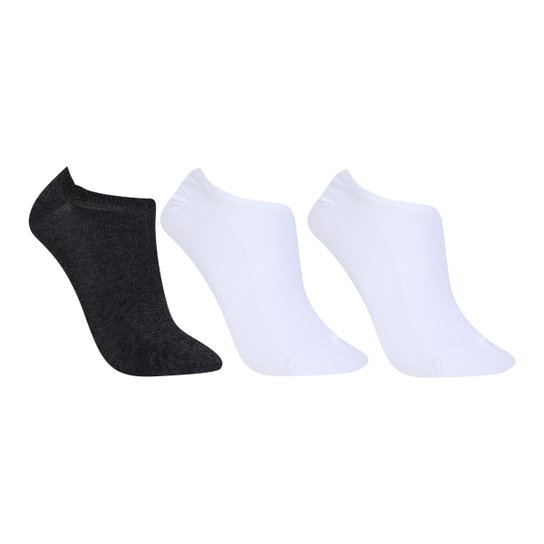 Kit Meia Cano Curto Esportiva Trifil Masculina 3 Pares - Chumbo+Branco é ruim? Kit Meia Cano Curto Esportiva Trifil Masculina 3 Pares - Chumbo+Branco é boa?