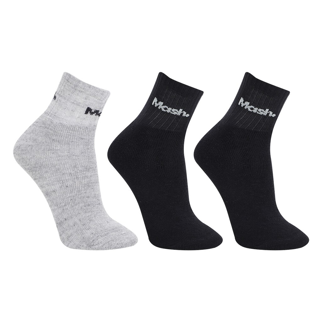 Kit Meia Cano Curto Mash Masculina 3 Pares