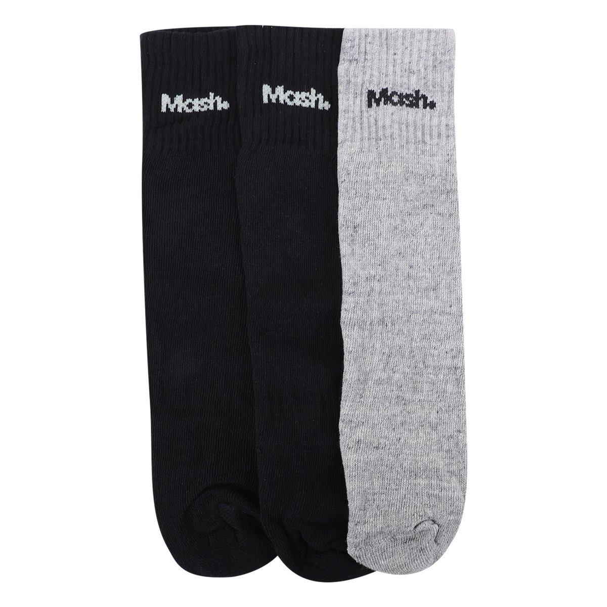Kit Meia Cano Curto Mash Masculina 3 Pares - 3