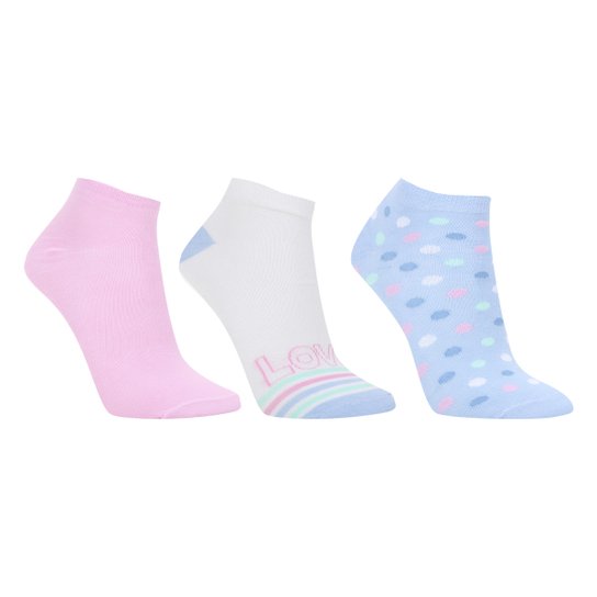 Kit Meia Cia da Meia Cano Curto 3 Pares Estampadas Feminino - Rosa Escuro é ruim? Kit Meia Cia da Meia Cano Curto 3 Pares Estampadas Feminino - Rosa Escuro é boa?