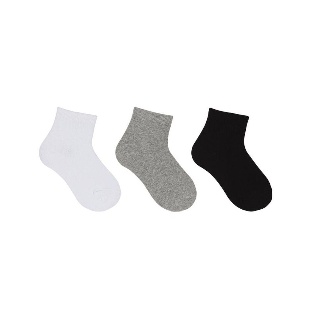 KIT MEIA CURTO (3 PARES) 004HOMC19082 - CINZA/PRETO 28/33