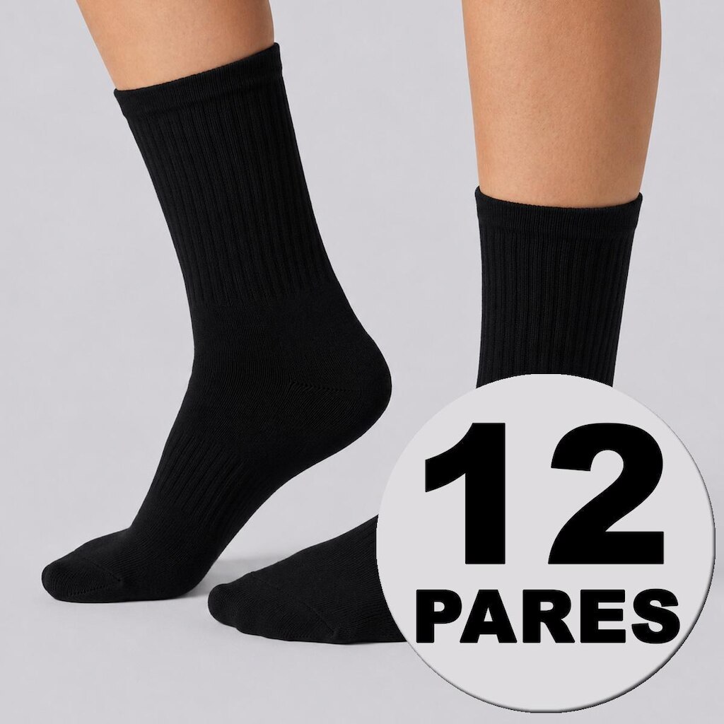 Kit Meia Dallf Cano Alto 12 pares Feminina