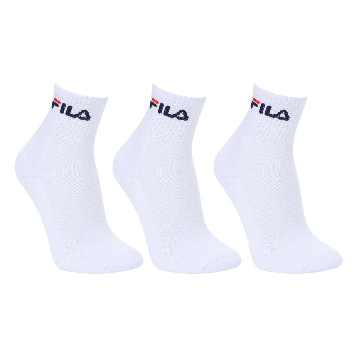 Kit Meia Fila Cano Médio Logo c/ 3 pares Menor preço em Kit Meia Fila Cano Médio Logo c/ 3 pares