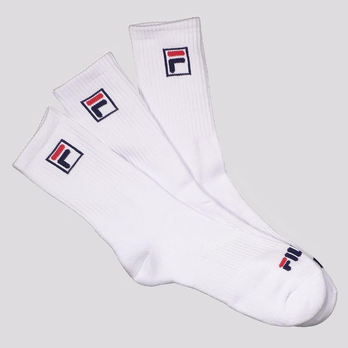 Kit Meia Fila Fbox 3 Pares Cano Alto Branco Menor preço em Kit Meia Fila Fbox 3 Pares Cano Alto Branco