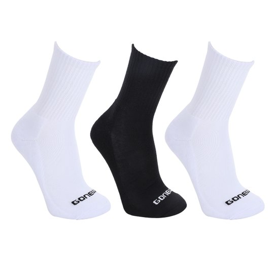 Kit Meia Gonew Básica Cano Alto c/ 3 Pares - Preto+Branco é ruim? Kit Meia Gonew Básica Cano Alto c/ 3 Pares - Preto+Branco é boa?