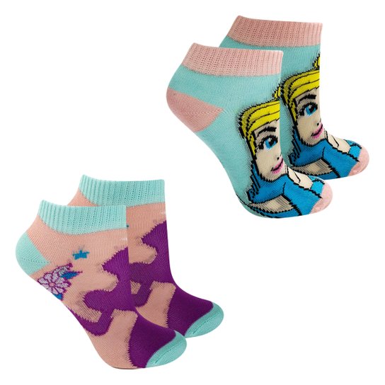 Kit Meia Infantil Disney Cano Curto Cinderela 2 Pares Feminino - Rosa+Azul é ruim? Kit Meia Infantil Disney Cano Curto Cinderela 2 Pares Feminino - Rosa+Azul é boa?
