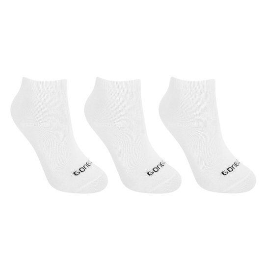 Kit Meia Infantil Gonew Cano Médio 3 Pares - Branco Menor preço em Kit Meia Infantil Gonew Cano Médio 3 Pares - Branco