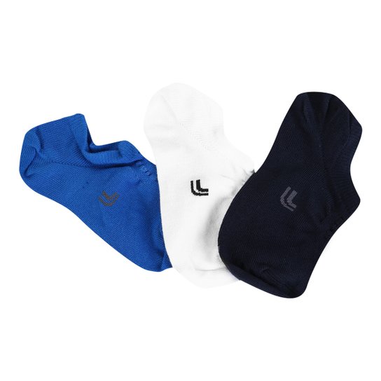 Kit Meia Infantil Lupo Básico Sem Cano - Branco+Azul Menor preço em Kit Meia Infantil Lupo Básico Sem Cano - Branco+Azul