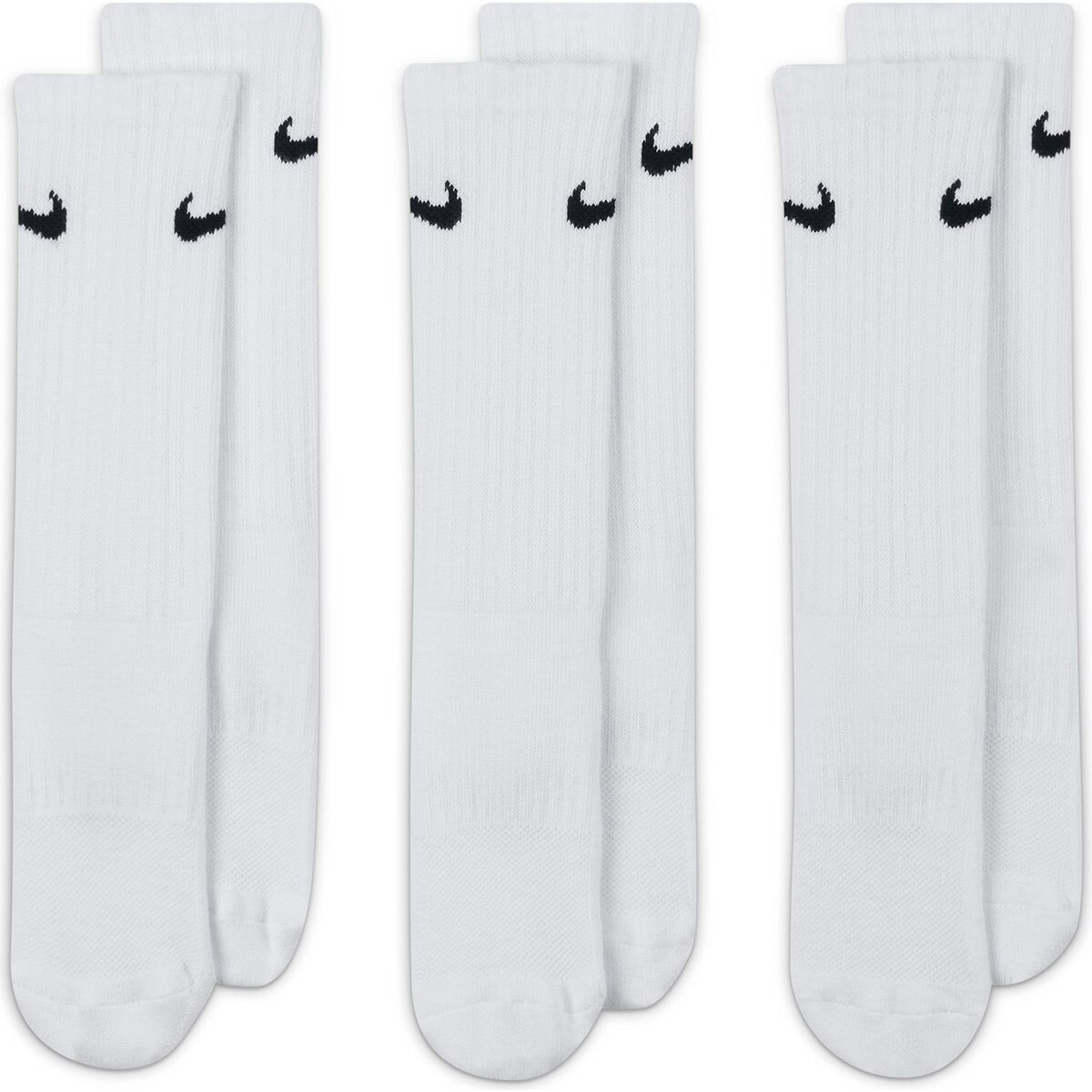 Kit Meia Infantil Nike Performance Cano Alto 3 Pares - Branco+Preto |  Netshoes
