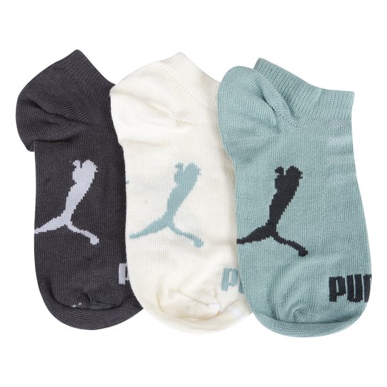 Kit Meia Infantil Puma Cano Curto C/ Pares Menino