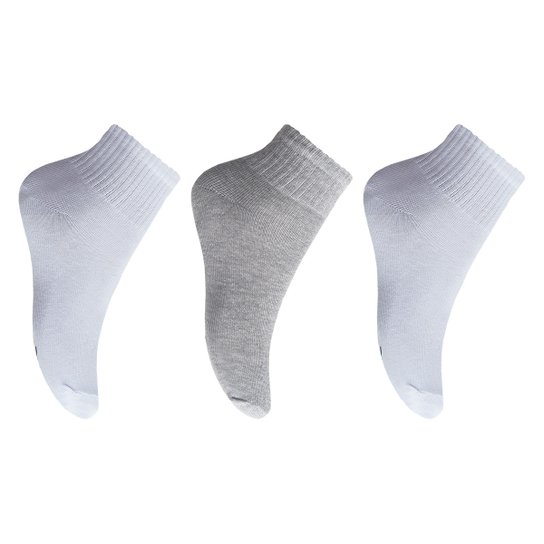 Kit Meia Infantil Zeep! Cano Curto Pacote C/3 Pares - Branco+Cinza é ruim? Kit Meia Infantil Zeep! Cano Curto Pacote C/3 Pares - Branco+Cinza é boa?