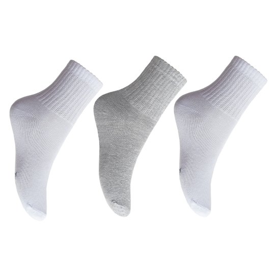 Kit Meia Infantil Zeep! Cano Médio Pacote Com 3 Pares - Branco+Cinza é ruim? Kit Meia Infantil Zeep! Cano Médio Pacote Com 3 Pares - Branco+Cinza é boa?