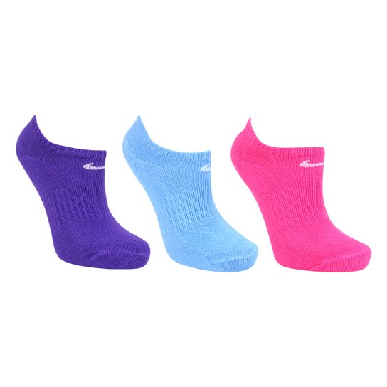 Kit Meia Infantill Nike Cano Curto Performance C/ 3 Pares - Azul+Rosa é ruim? Kit Meia Infantill Nike Cano Curto Performance C/ 3 Pares - Azul+Rosa é boa?