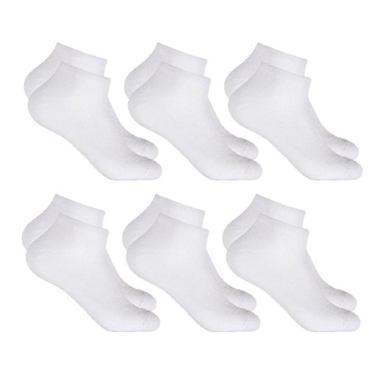 Kit Meia Invisível Masculina Altomax c/ 6 Pares - Branco Menor preço em Kit Meia Invisível Masculina Altomax c/ 6 Pares - Branco