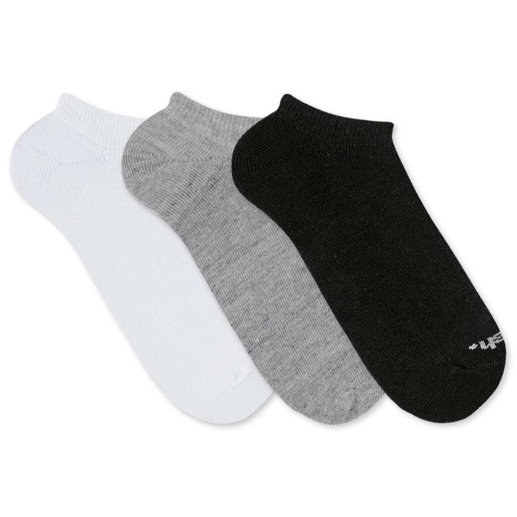 Kit Meia Invisível Mash 3 Pares Algodão Sem Cano Esportiva