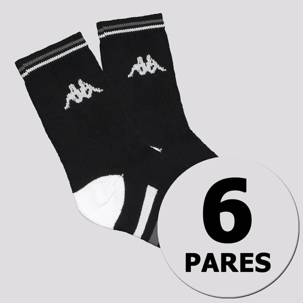 Kit Meia Kappa 6 Pares Comfort Cano Médio