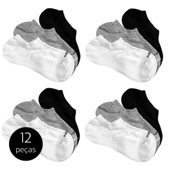 Kit Meia Lupo Sport Sem Cano c/ 12 Pares - Branco+Preto é ruim? Kit Meia Lupo Sport Sem Cano c/ 12 Pares - Branco+Preto é boa?