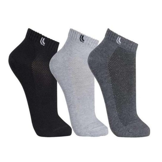 Kit Meia Lupo Sport Walk Cano Curto 3 Pares 3225-089-0916 - Preto+Cinza Menor preço em Kit Meia Lupo Sport Walk Cano Curto 3 Pares 3225-089-0916 - Preto+Cinza