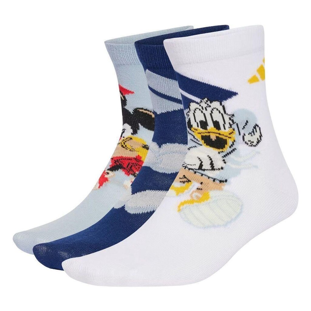 KIT MEIA MICKEY DISNEY 3 PARES JG5807 - AZUL/BRANCO 2GG