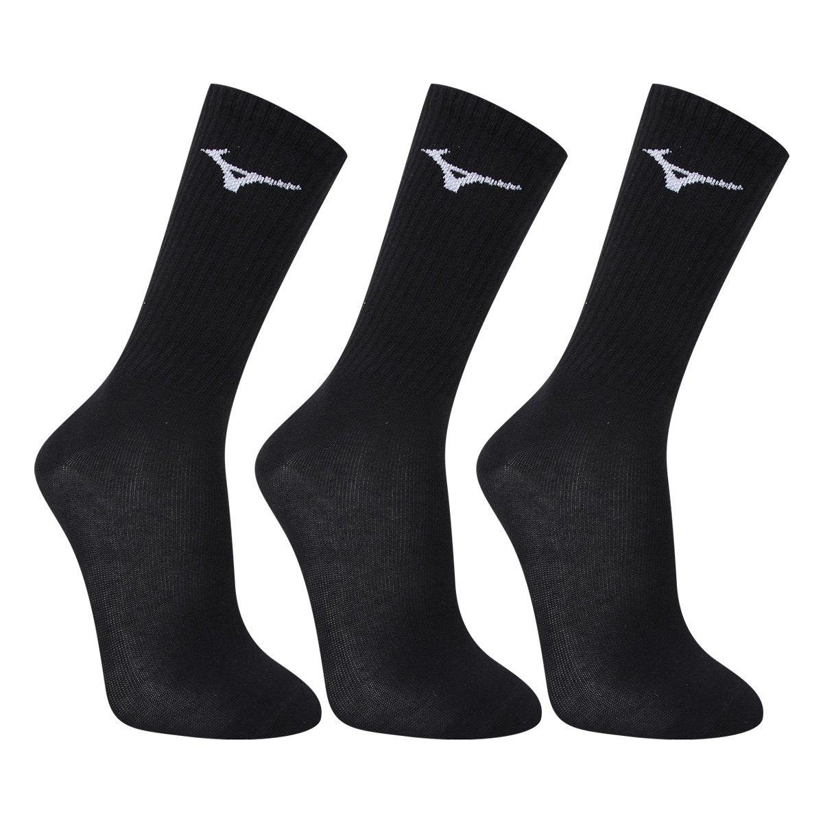 Kit Meia Mizuno Basic Cano Alto c/3 Pares Menor preço em Kit Meia Mizuno Basic Cano Alto c/3 Pares