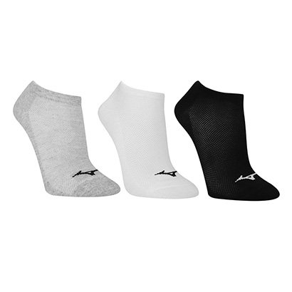 Kit Meia Mizuno Basic II - 3 Pares - Unissex