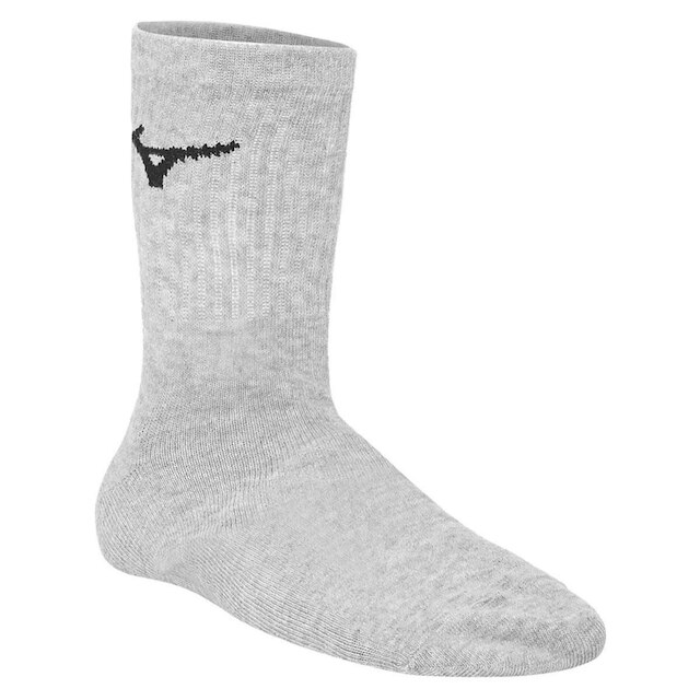 Kit Meia Mizuno Cano Médio Training Pacote com 3 pares - Branco e Preto - 39/44
