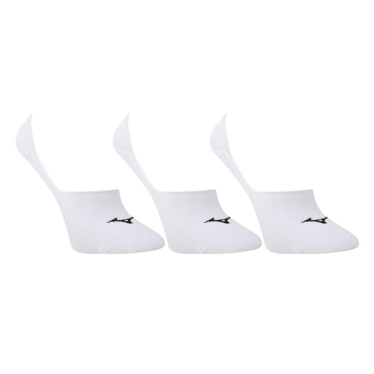 Kit Meia Mizuno Invisível Cronos c/ 3 Pares - Branco Menor preço em Kit Meia Mizuno Invisível Cronos c/ 3 Pares - Branco