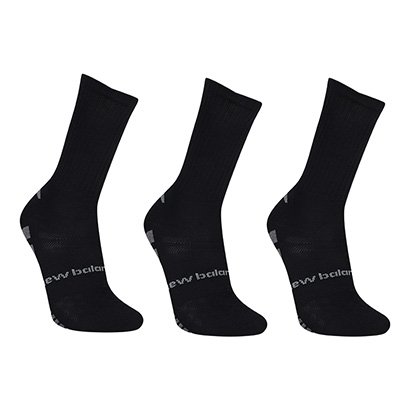 Kit Meia New Balance Cano Alto Com 3 Pares Feminina - Feminino
