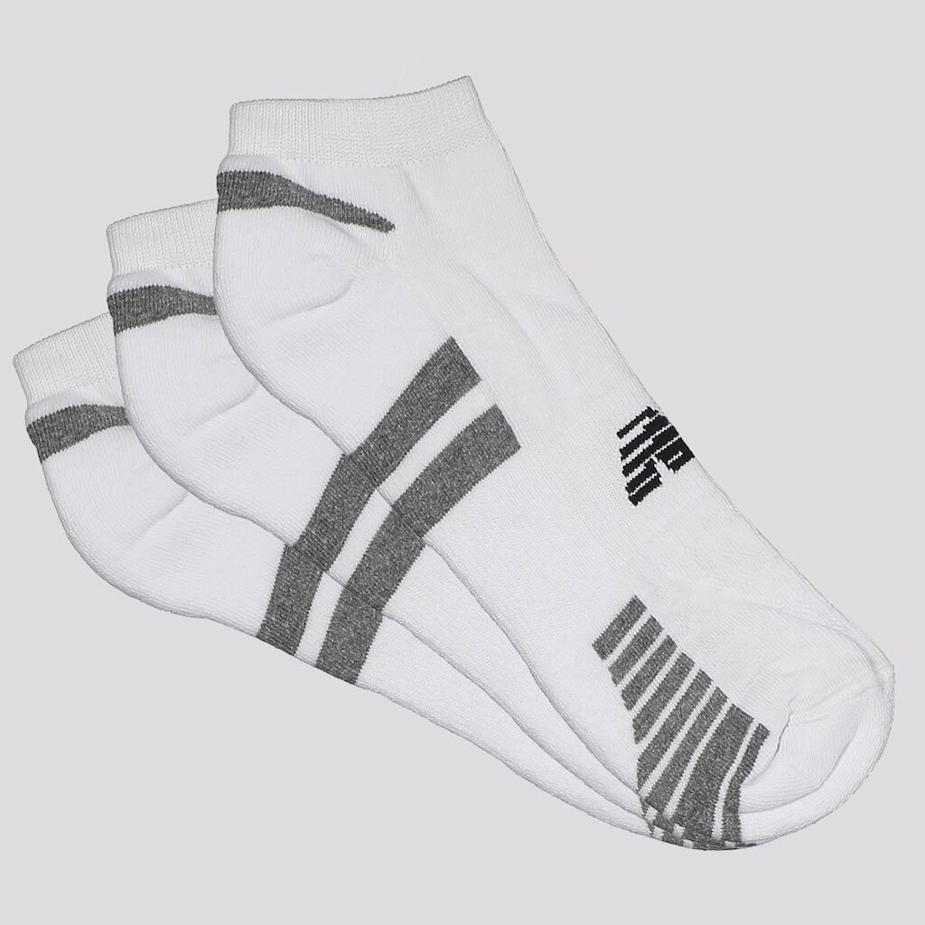 Kit Meia New Balance NB Cano Invisível 3 Pares Branca