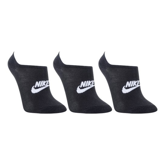 Kit Meia Nike Soquete Everyday Essential C/ 3 Pares - Preto+Branco Menor preço em Kit Meia Nike Soquete Everyday Essential C/ 3 Pares - Preto+Branco