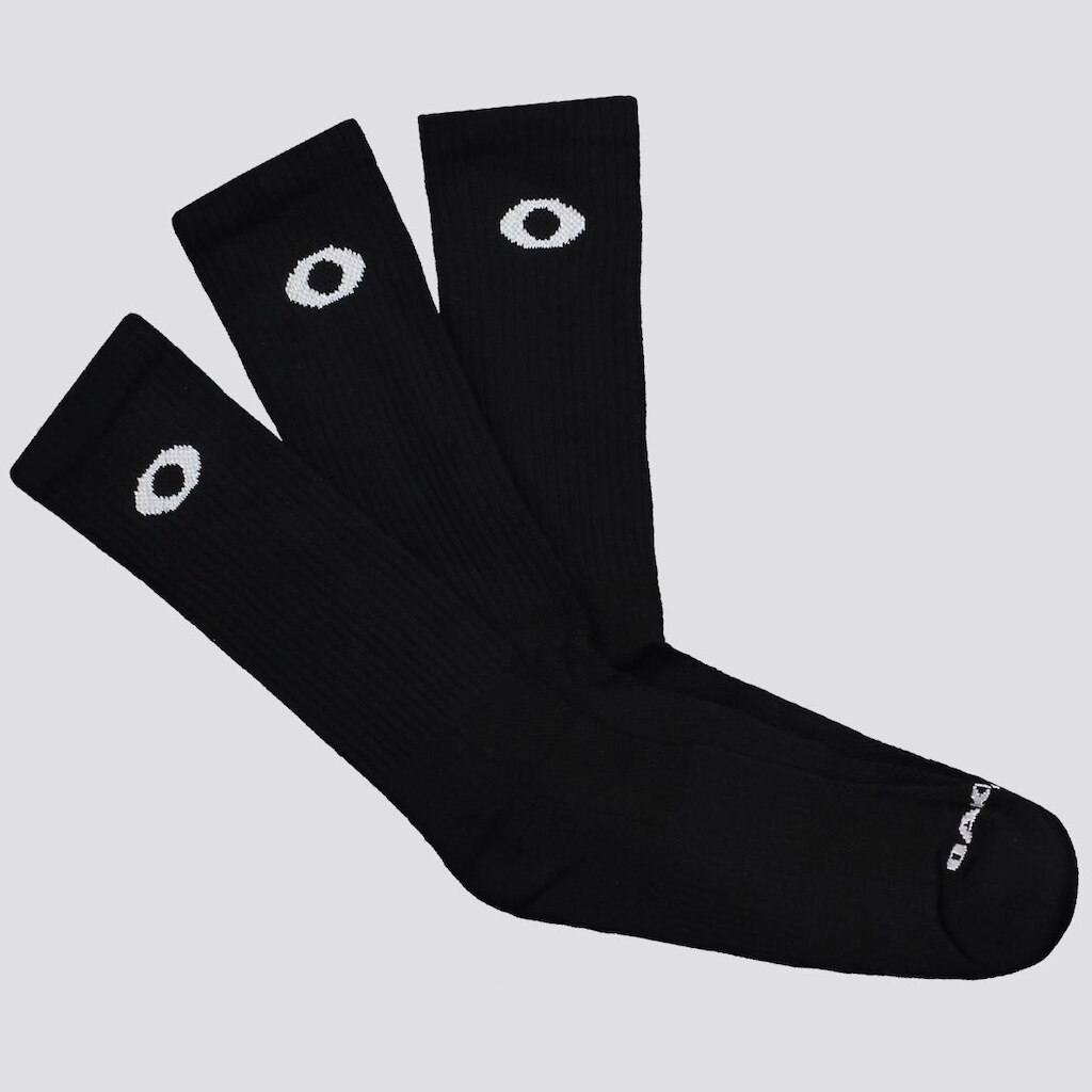 Kit Meia Oakley Essential Crew 3 Pares Preta