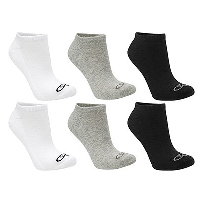 Kit Meia Olympikus Cano Baixo C/ 6 Pares Masculina - Masculino