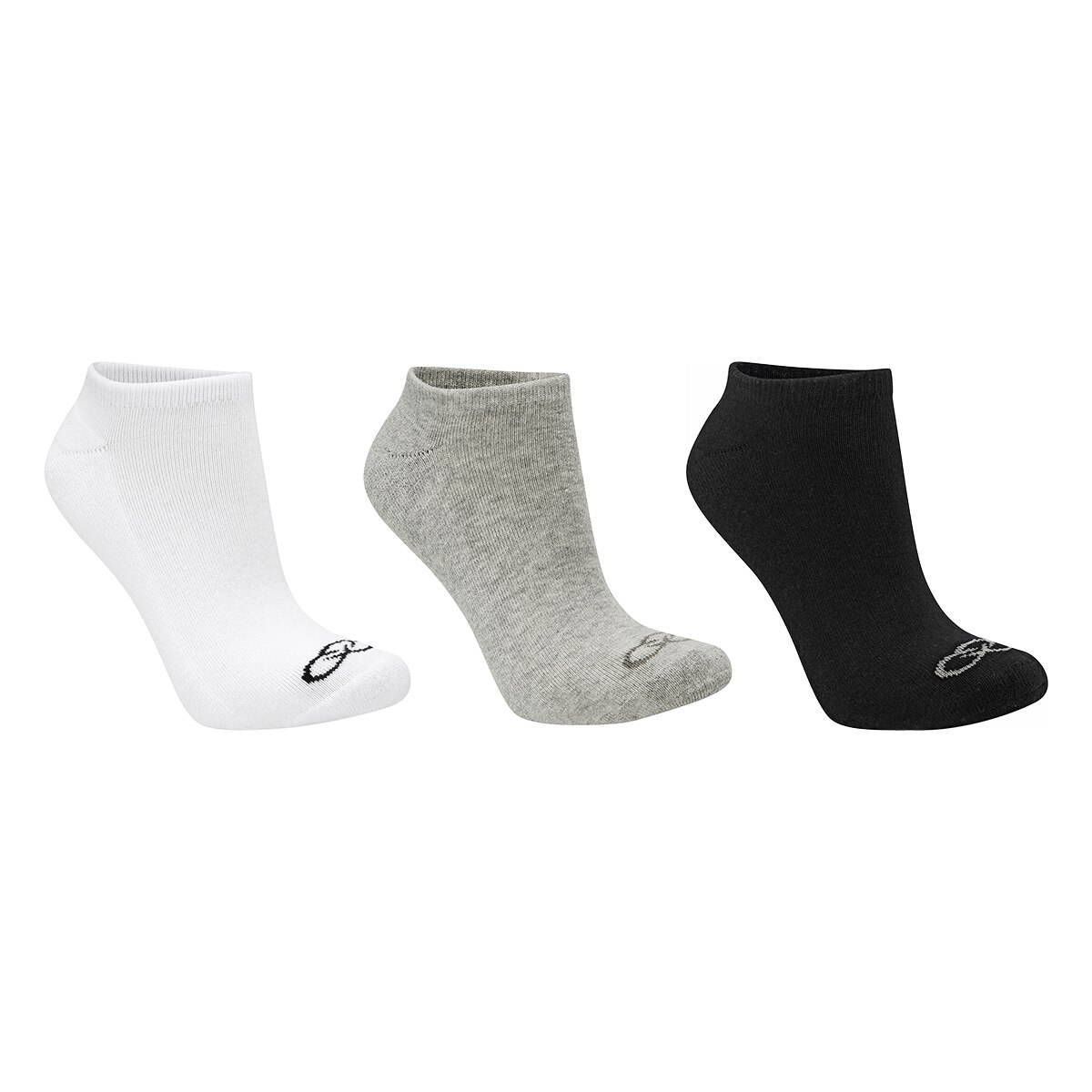 Kit Meia Olympikus Cano Baixo Masculina 3 Pecas Branco Cinza