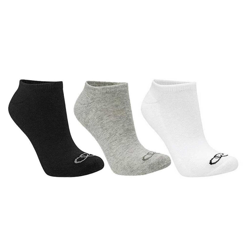 Kit Meia Olympikus Cano Baixo Masculina - Branco, Preto e Cinza