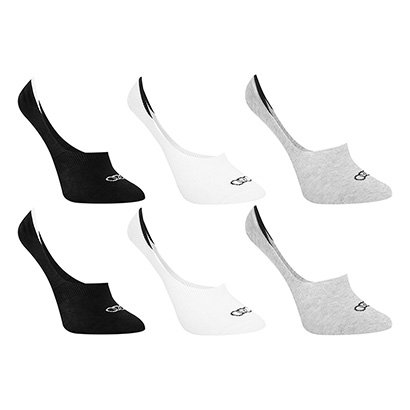 Kit Meia Olympikus Cano Invisível Ultra C/ 6 Pares Feminina - Feminino