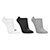 Kit Meia Olympikus Invisível Feminina 3 Pares - Branco+Cinza