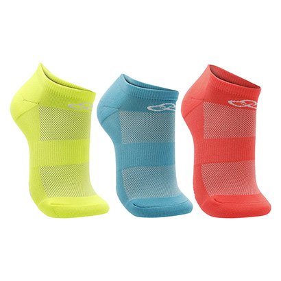 Kit Meia Olympikus Sem Cano Neon 3 Pares Feminino - Feminino