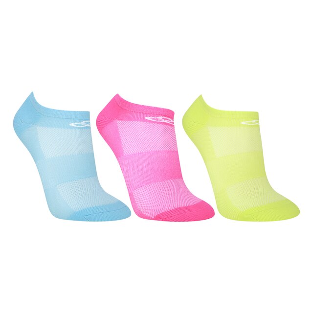 Kit Meia Olympikus Sem Cano Neon 3 Pares Feminino