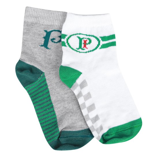 Kit Meia Palmeiras Infantil 2 Rikam c/ 2 Pares