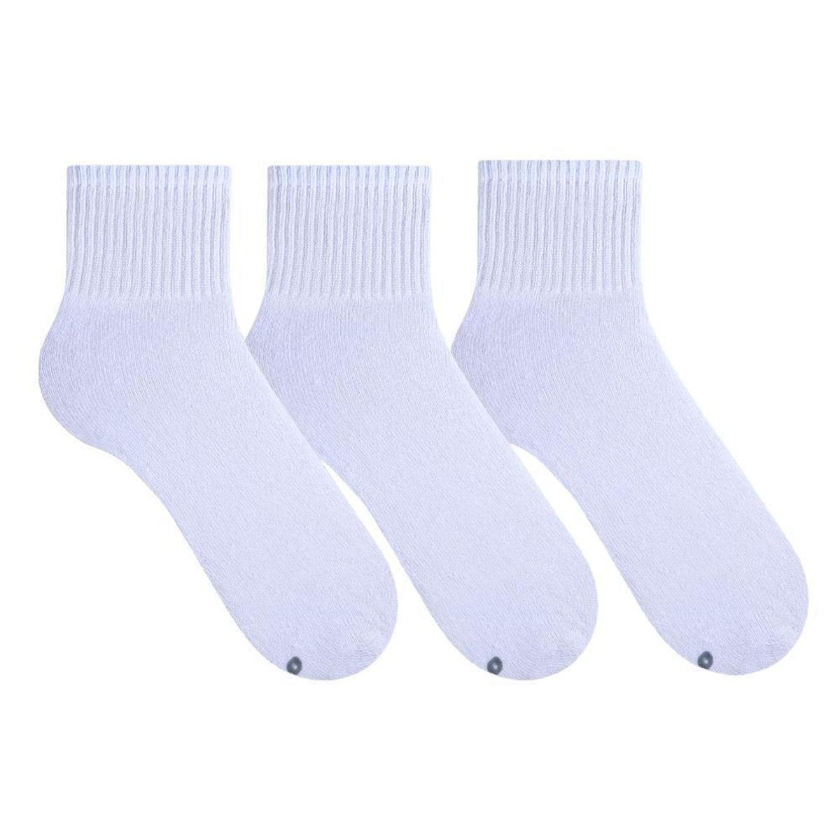 Kit Meia Polo Meias Premium Algodão Cano Alto 3 Pares Unissex Masculina Feminina Menor preço em Kit Meia Polo Meias Premium Algodão Cano Alto 3 Pares Unissex Masculina Feminina