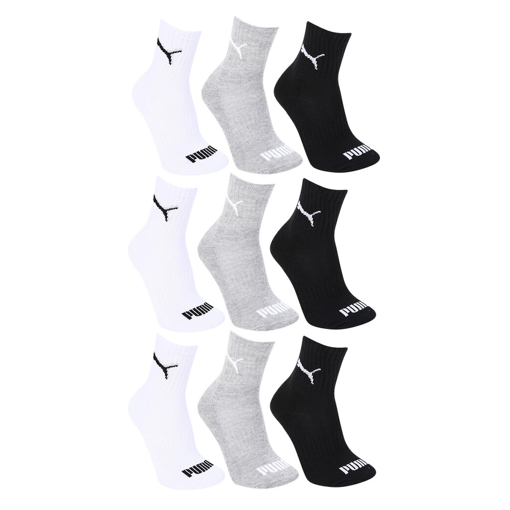 Kit Meia Puma Cano Médio C/9 Pares Feminina