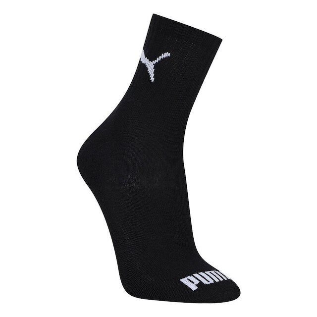 Kit Meia Puma Cano Médio Esportiva Sola Atoalhada C/ 3 Pares Masculina